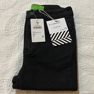 Sandrine Rose Black denim High Ruse skinny. NWT 26